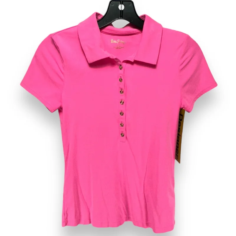 Chic Outfits Rema Short Sleeve Designer By Lilly Pulitzer In Aura Pink, Size: XS