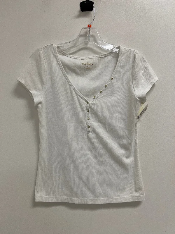 Cozy Lifestyle Top Short Sleeve Designer By Lilly Pulitzer In White, Size: S