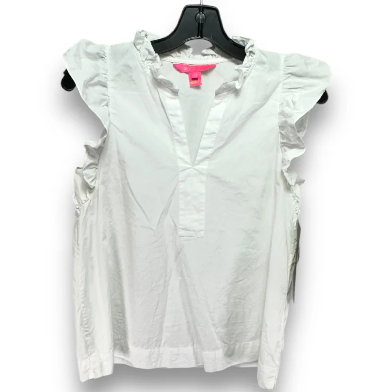 Layered Style Klaudie Ruffle Sleeve Designer By Lilly Pulitzer In Resort White, Size: XS