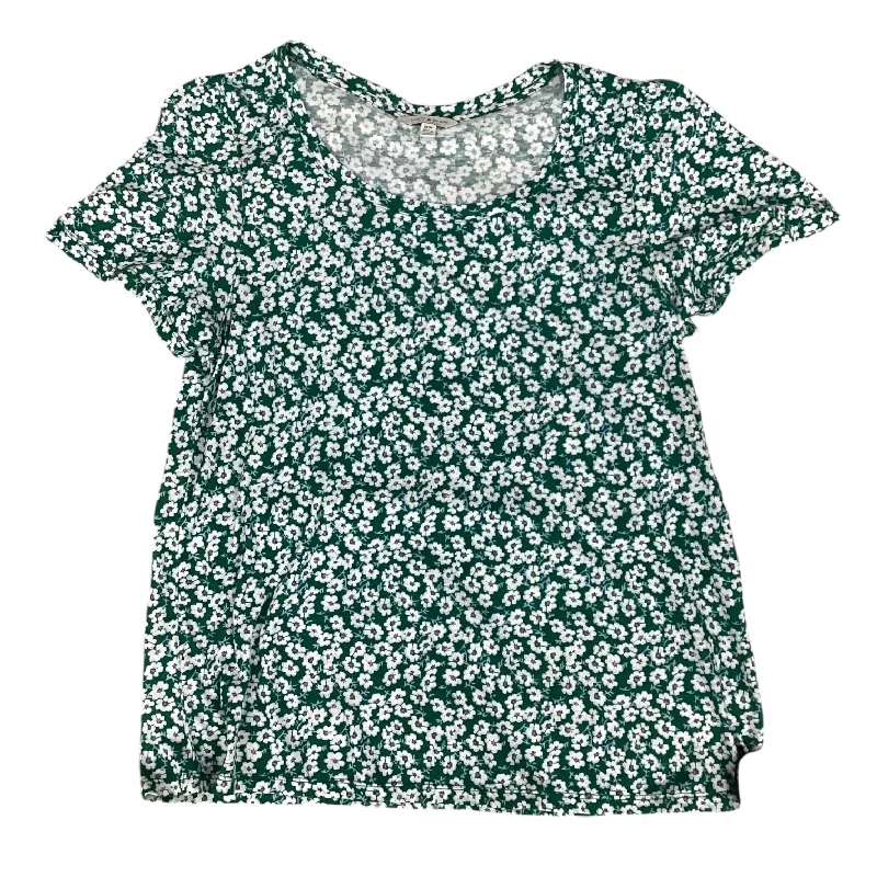 Warm Comfort Top Short Sleeve Designer By Lucky Brand In Floral Print, Size: M