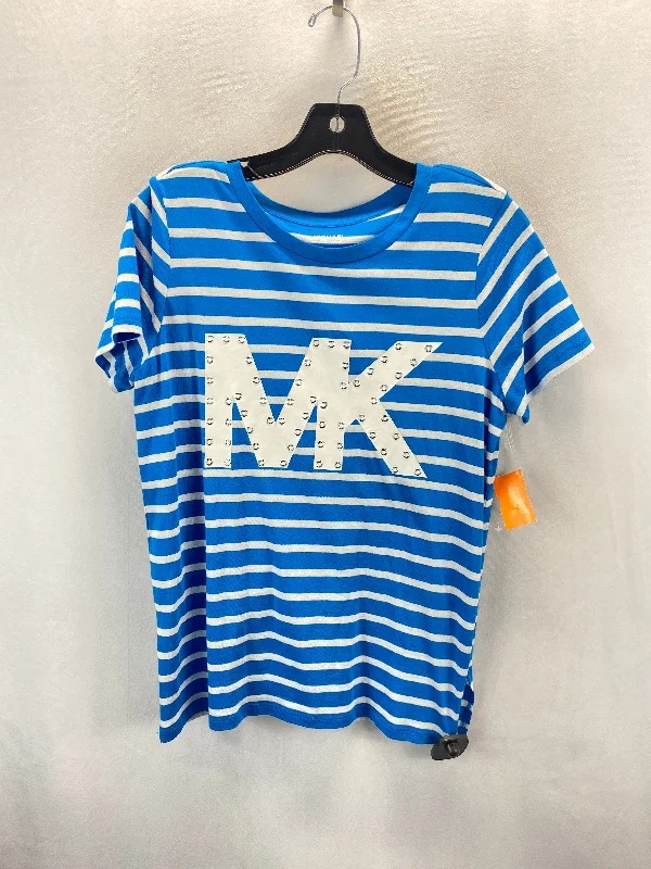 Fashionable Inner Wear Top Short Sleeve Designer By Michael By Michael Kors In Striped Pattern, Size: S