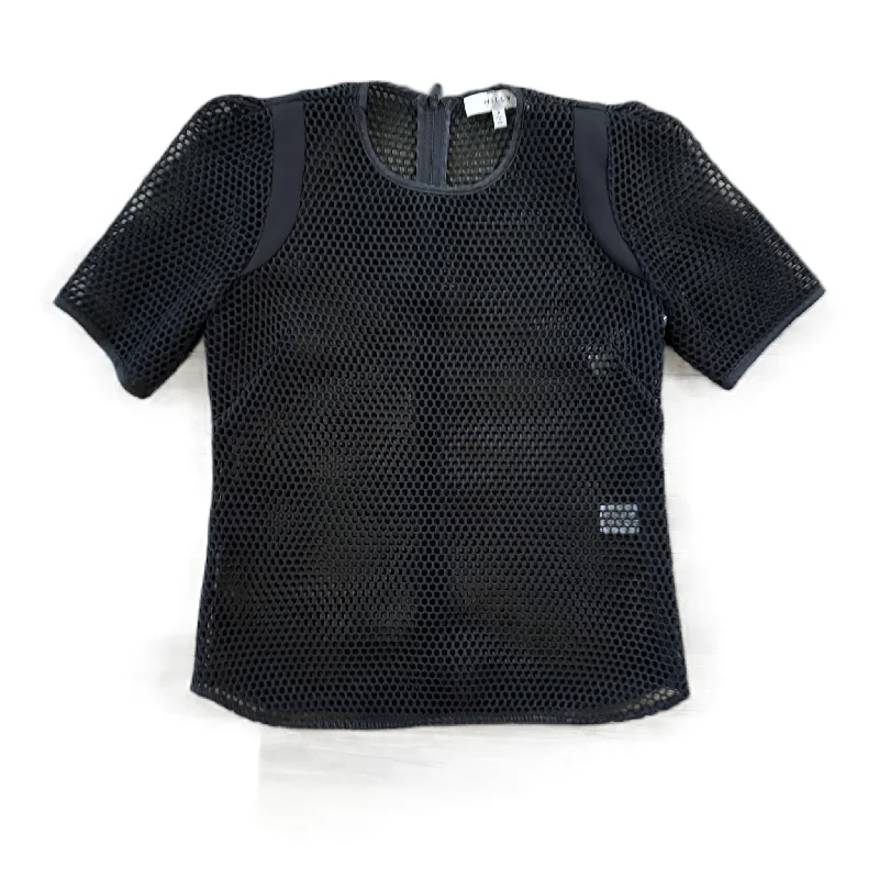 Weekend Comfort Wear Top Short Sleeve Designer By Milly in Black, Size: Xs