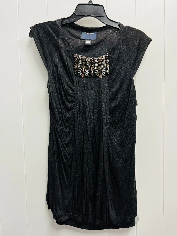 Comfy Dress Top Short Sleeve Designer By Roberto Cavalli In Grey, Size: 6