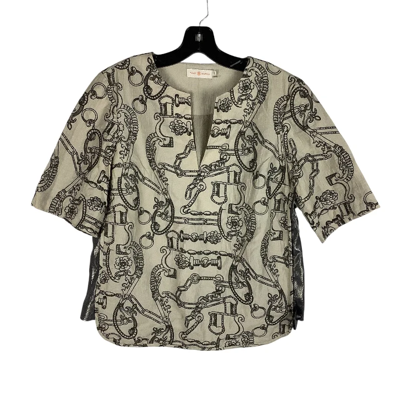 Versatile Casuals Top Short Sleeve Designer By Tory Burch In Tan, Size: 6