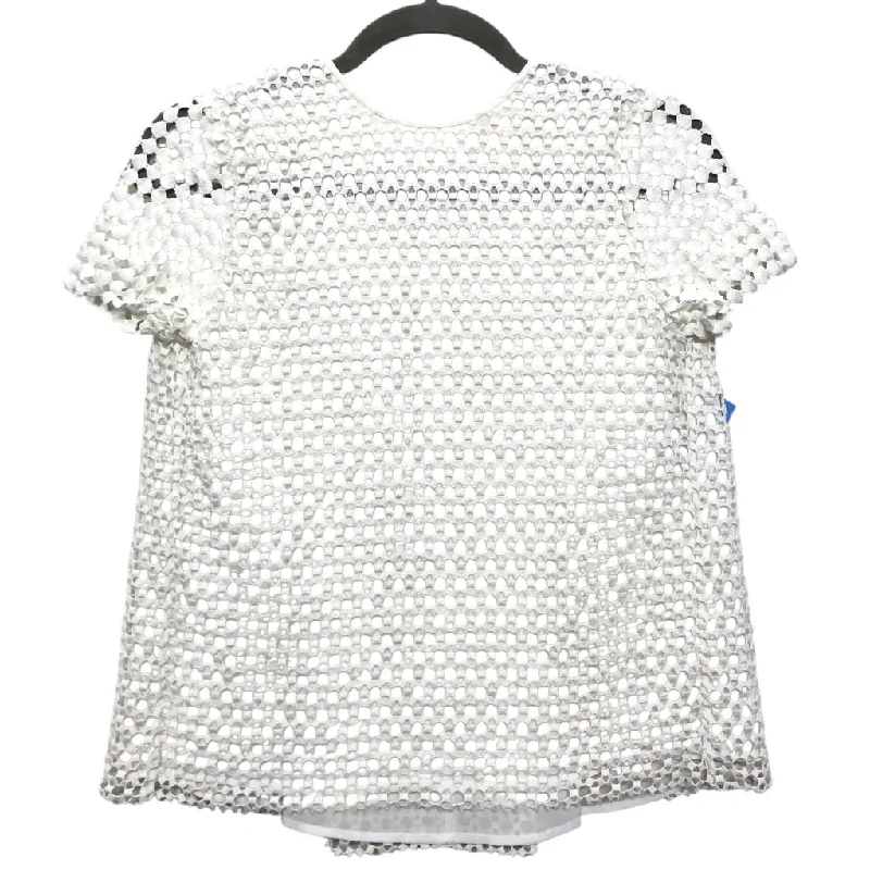 Cozy Fitting Top Short Sleeve Designer By Tory Burch In White, Size: 0