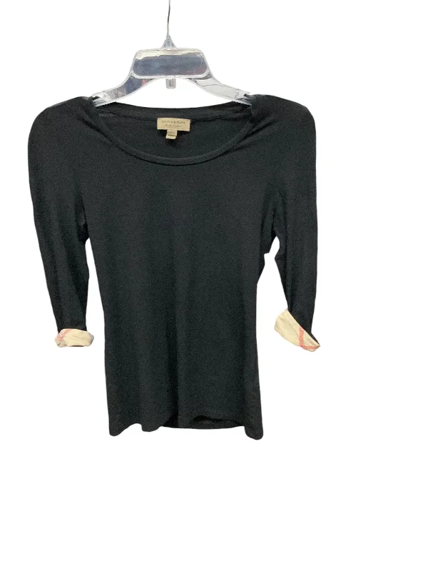 New Products Top Short Sleeve Luxury Designer By Burberry In Black, Size: S