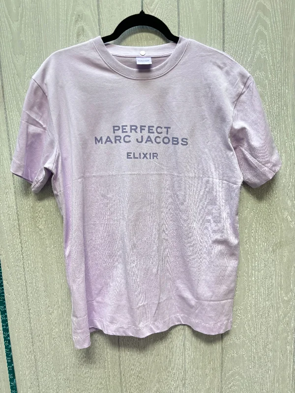 Sweet Breath Top Short Sleeve Luxury Designer By Marc Jacobs In Purple & Silver, Size: L