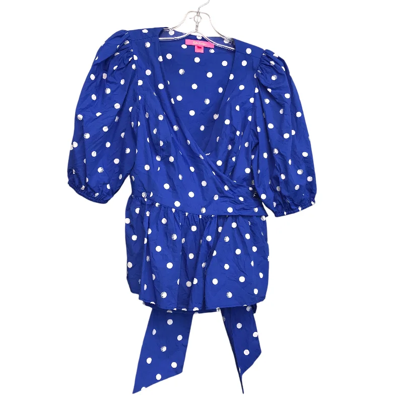 Urban Comfort Top Ss Designer By Lilly Pulitzer In Polkadot Pattern, Size:S