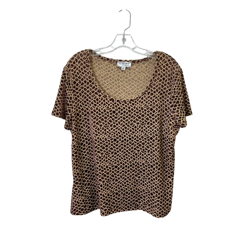 Cute Design Top Ss Luxury Designer By St. John In Brown, Size:L