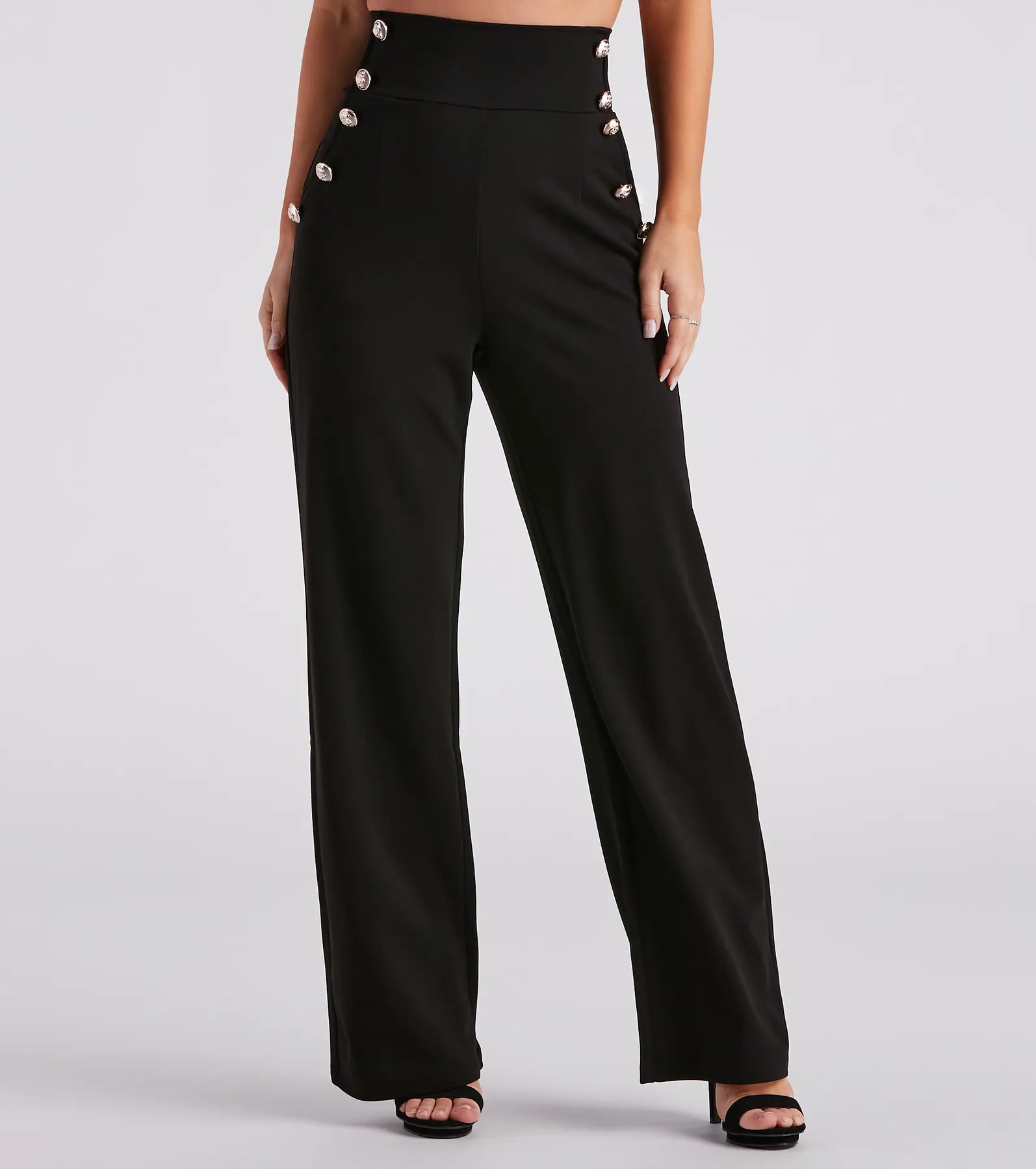 Celebrity Style Total Boss Babe Button-Front Dress Pants