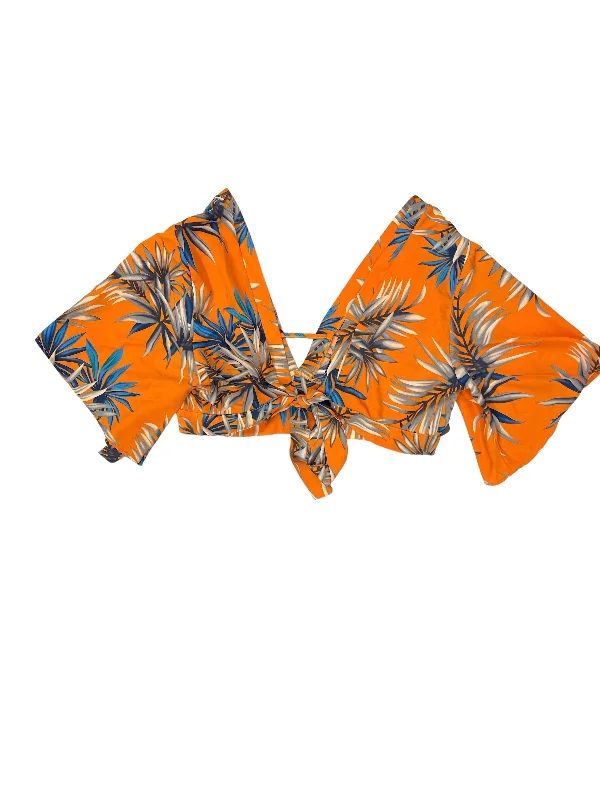 Cozy Outfit Tropical Print Top Short Sleeve Shein, Size 3x