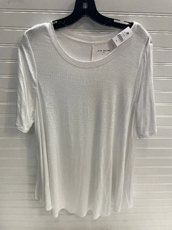 Tunic Short Sleeve By Lane Bryant In White, Size: 14