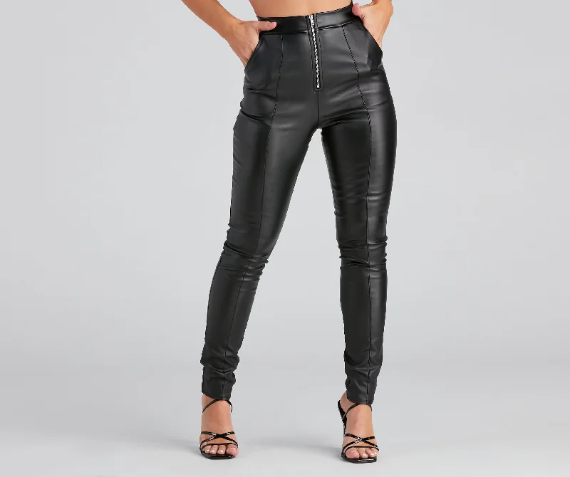 New Autumn And Winter Styles Unstoppable Zip Front Leggings