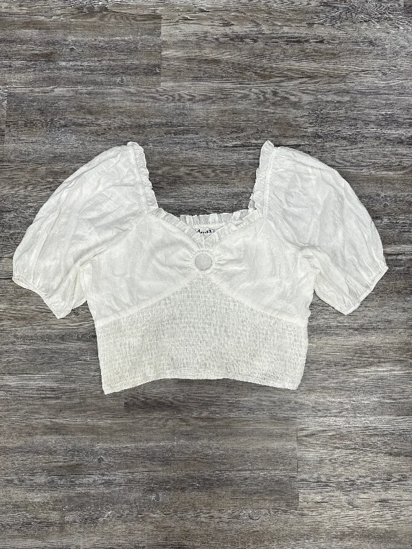 All-Day Outfits White Top Short Sleeve Cmb, Size 1x