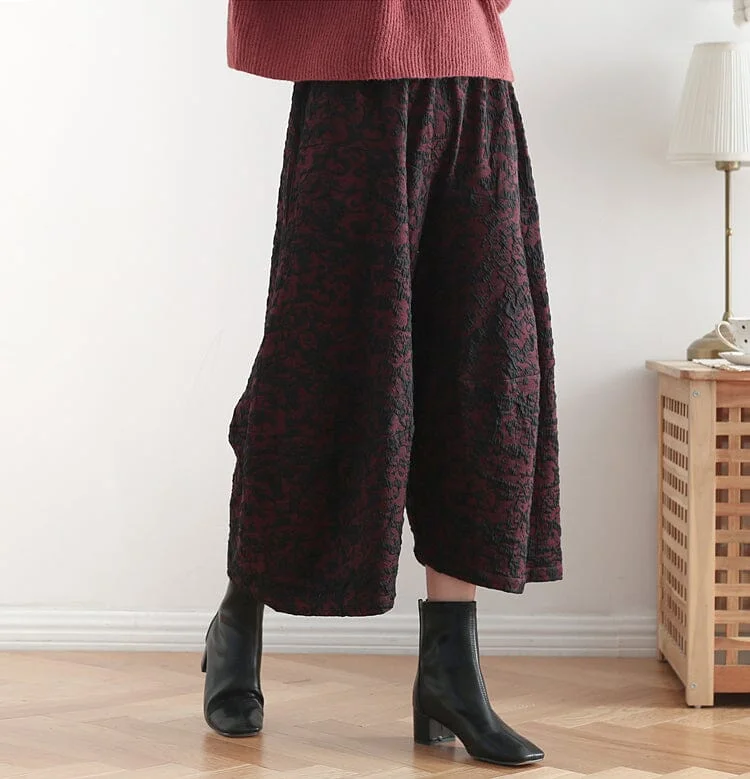 Women Autumn Retro Loose Seven-Eighths Pants