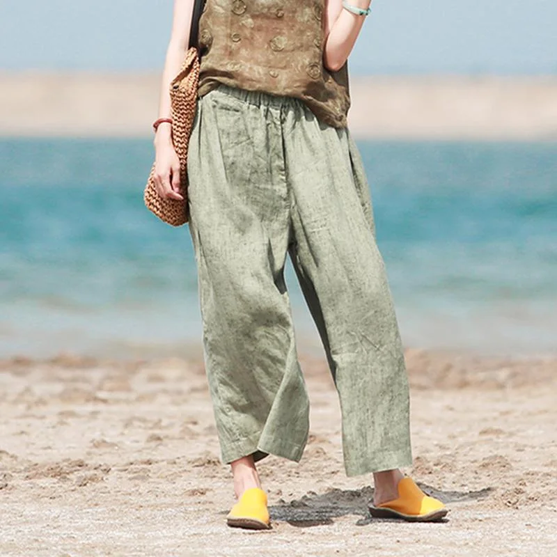 Women Summer Linen Pants Loose