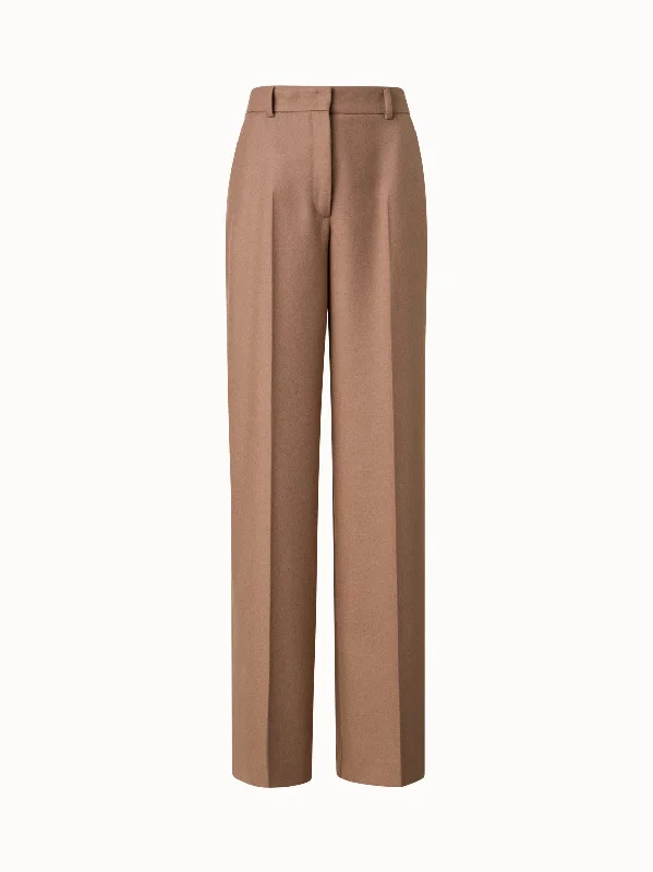 Easygoing Fashion Wool Blend Straight Leg Pants
