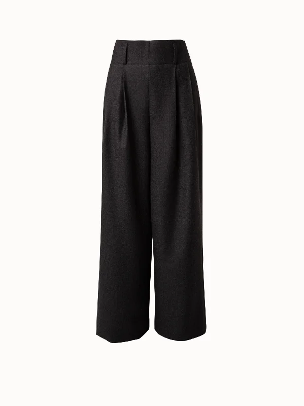 Soft Casuals Wide Fiorina Pant In Wool Flanel