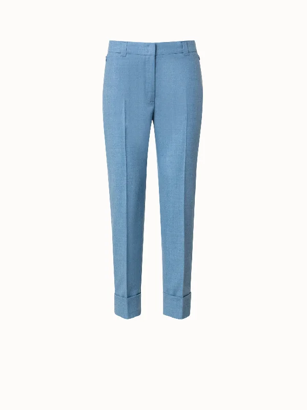 Personal Charm Wool Stretch Flannel Cropped Tapered Pants