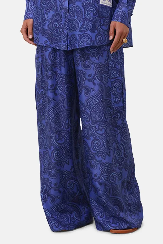 Soft Casuals Ottie Relaxed Pant Blue Paisley
