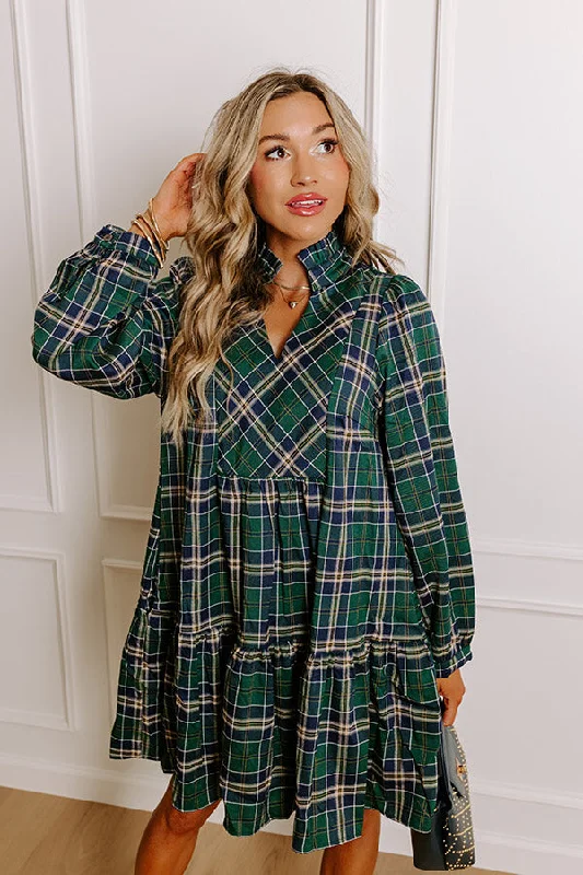 Body Design Apple Picking Pretty Plaid Mini Dress