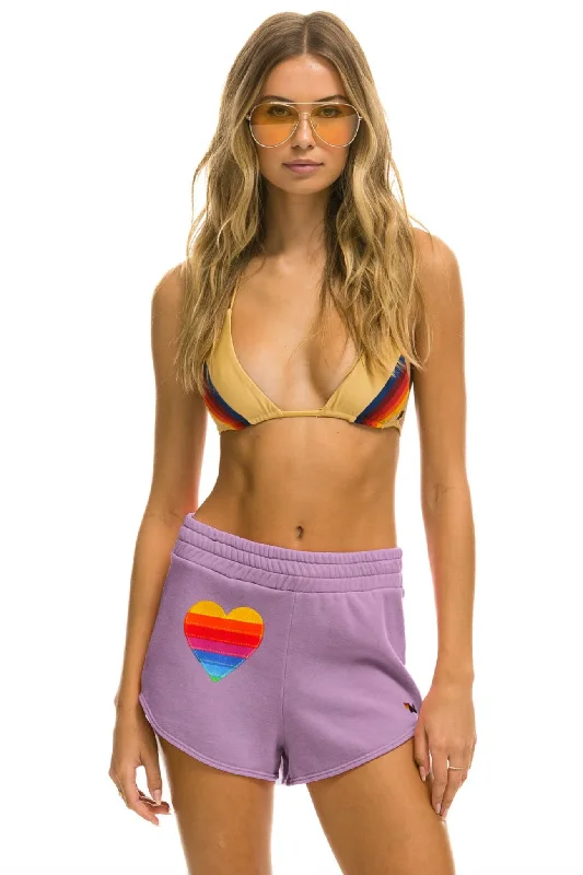 Boutique Recommendation AVIATOR NATION RAINBOW HEART STITCH LOUNGER SHORT - MAUVE
