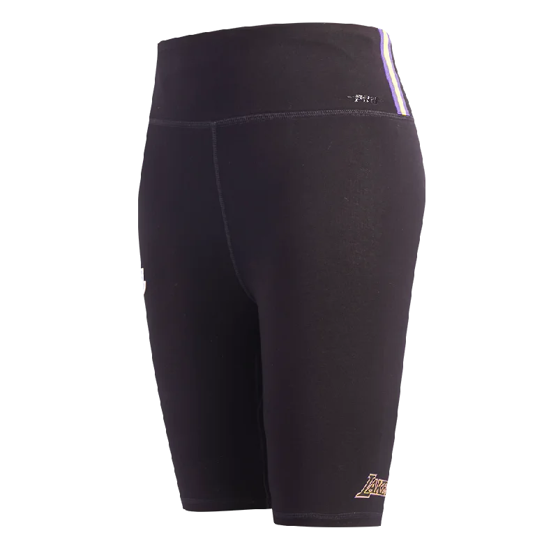 NBA LOS ANGELES LAKERS CLASSIC WOMEN'S BIKE SHORT (BLACK)