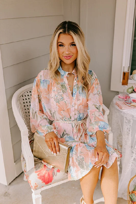 Luxury Temperament Blossom Moment Mini Dress