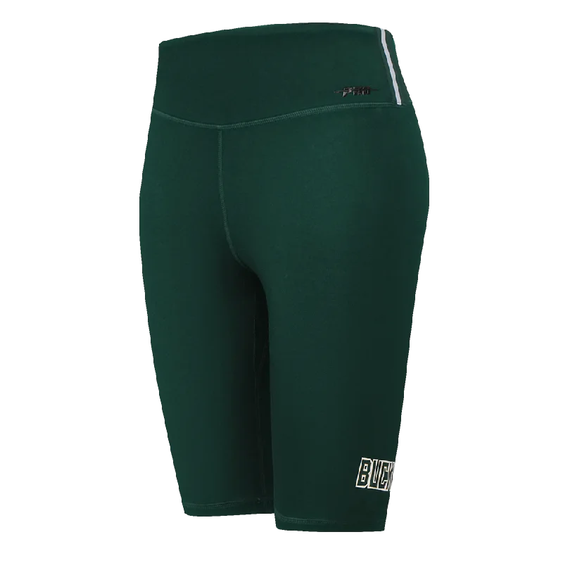 NBA MILWAUKEE BUCKS CLASSIC WOMEN'S BIKE SHORT (FOREST GREEN)