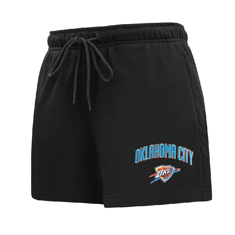 NBA OKLAHOMA CITY THUNDER CLASSIC WOMEN'S FLC SHORT (BLACK)