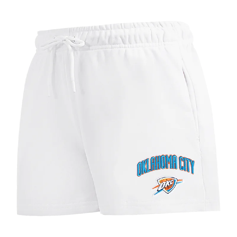 NBA OKLAHOMA CITY THUNDER CLASSIC WOMEN'S FLC SHORT (WHITE)