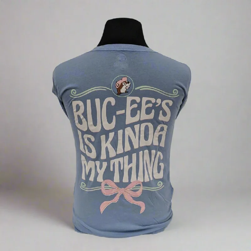 Denim Design Buc-ee's "Kinda My Thing" Long Sleeve T-shirt - Women's Light Blue
