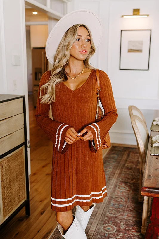 Urban Design Sense Cafe Cutie Ribbed Mini Dress