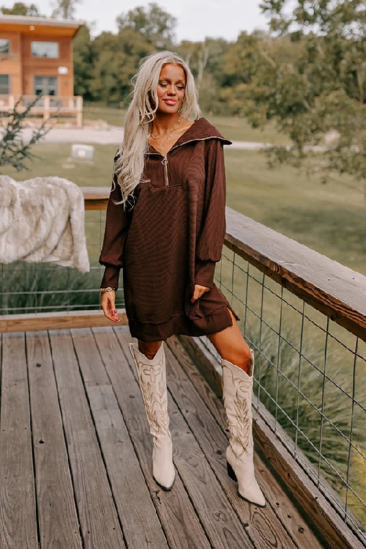Relaxed Looks Cafe Meet Up Ribbed Mini Dress