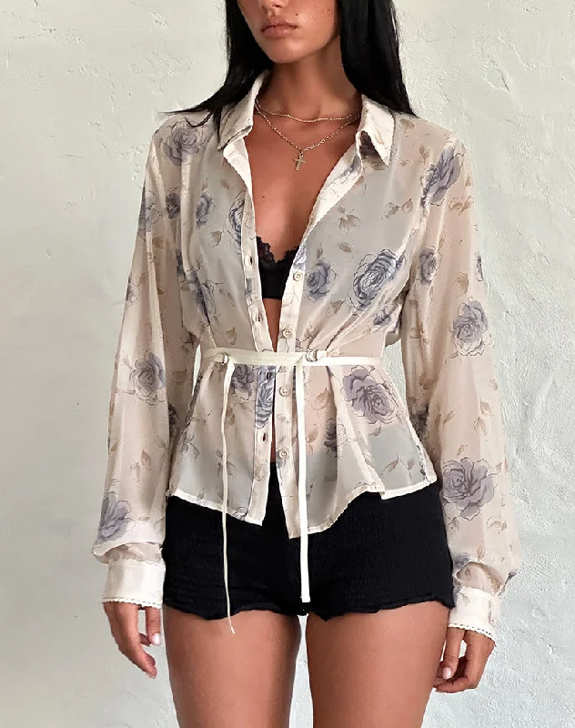 Casual Chic Looks Christabel Shirt in Wild Rose Blue