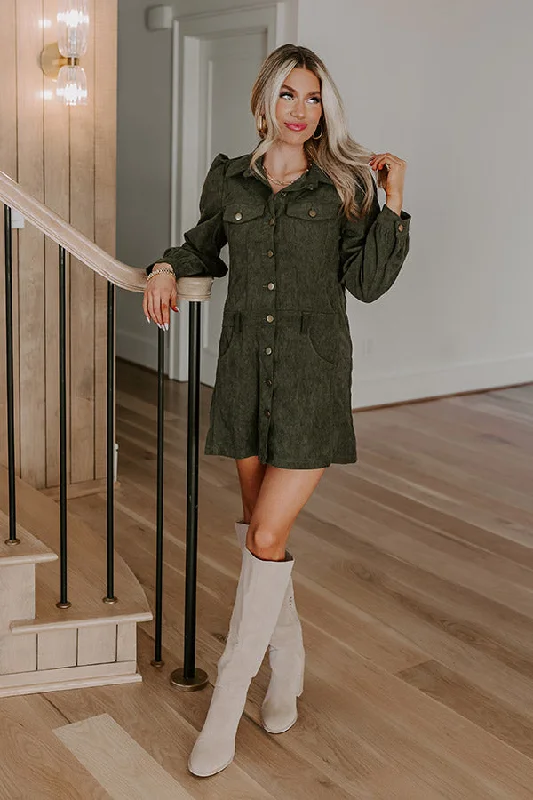 Relaxed Wear Cinnamon Lane Corduroy Mini Dress