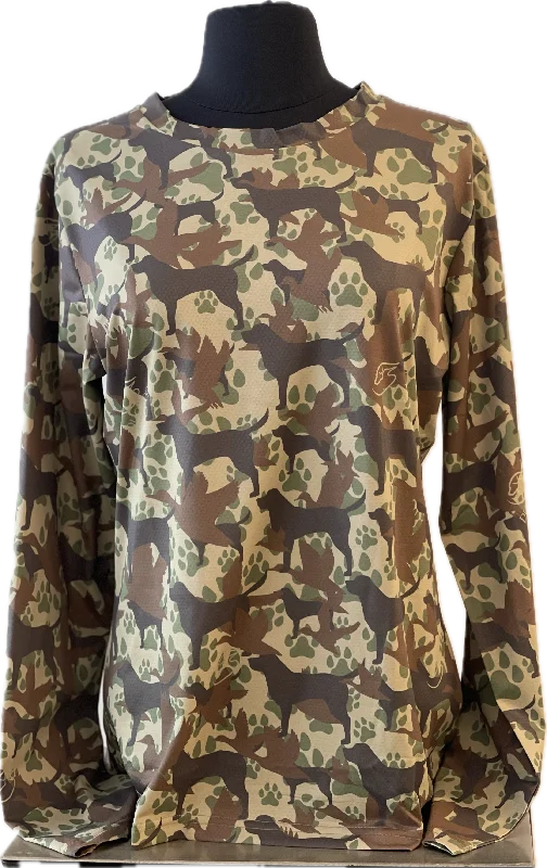 Duck Dog Original Camo - Ladies Long Sleeve Performance T Shirt,  Sunproof SPF 50+