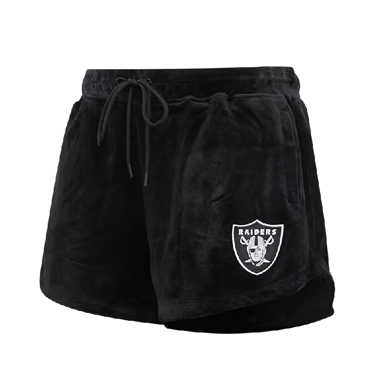 NFL LAS VEGAS RAIDERS CLASSIC WOMEN'S VELOUR SHORT (BLACK)