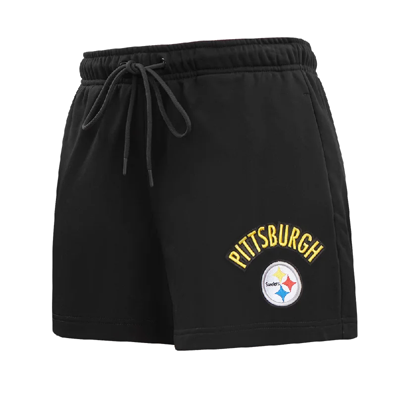 NFL PITTSBURGH STEELERS CLASSIC WOMEN'S FLC SHORT (BLACK)