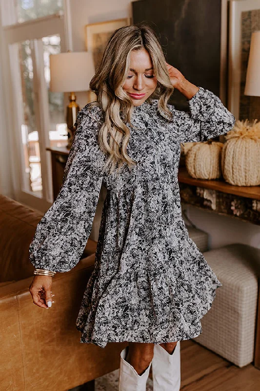 Fashion Selection Graceful Reflections Floral Mini Dress