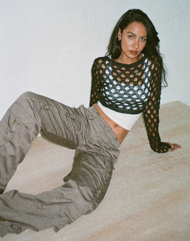 Minimalism Kansaya Crop Top in Black