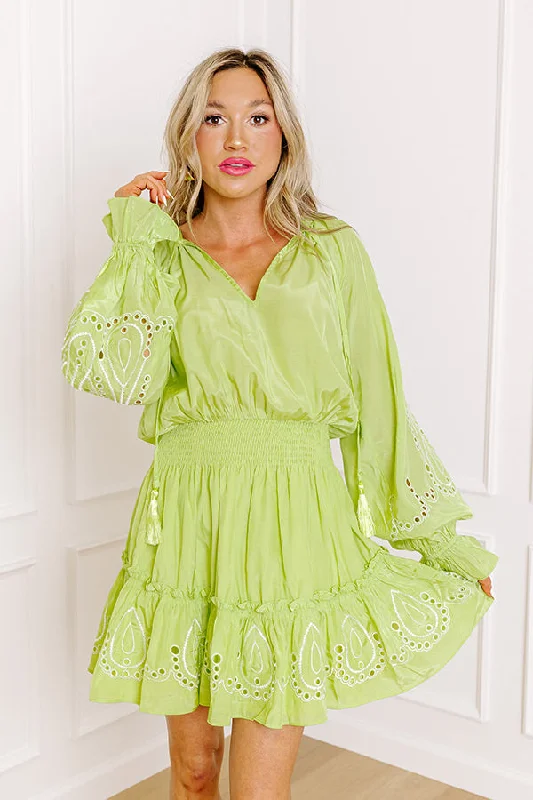 Cozy Sweaters Key West Cutie Eyelet Mini Dress