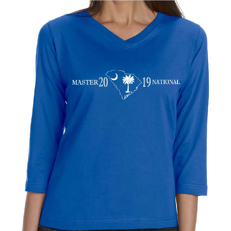 Master National 2019 - Ladies 3/4 Sleeve V-neck