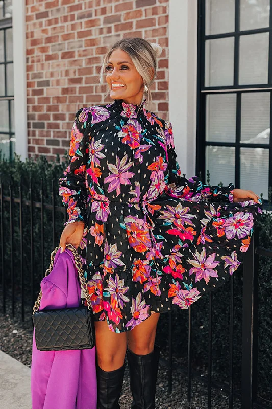 Lounge Chic Modern Muse Floral Dress