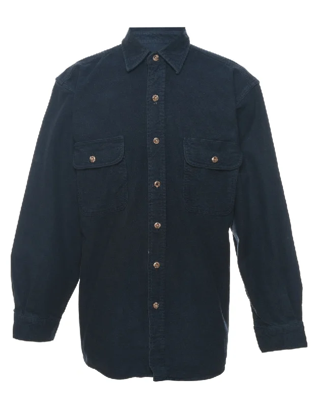 Sports Design Navy Classic Flannel Shirt - M
