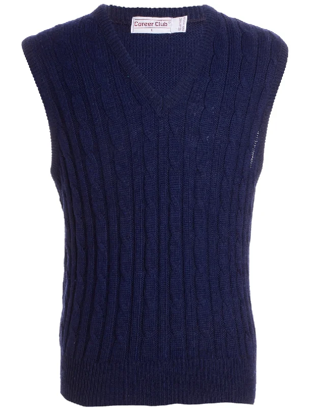 Trendy Wear Navy Sleeveless Vest