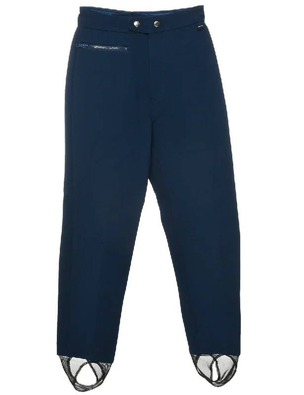 Comfortable Jackets Navy Stirrup Ski Trousers - W25 L28