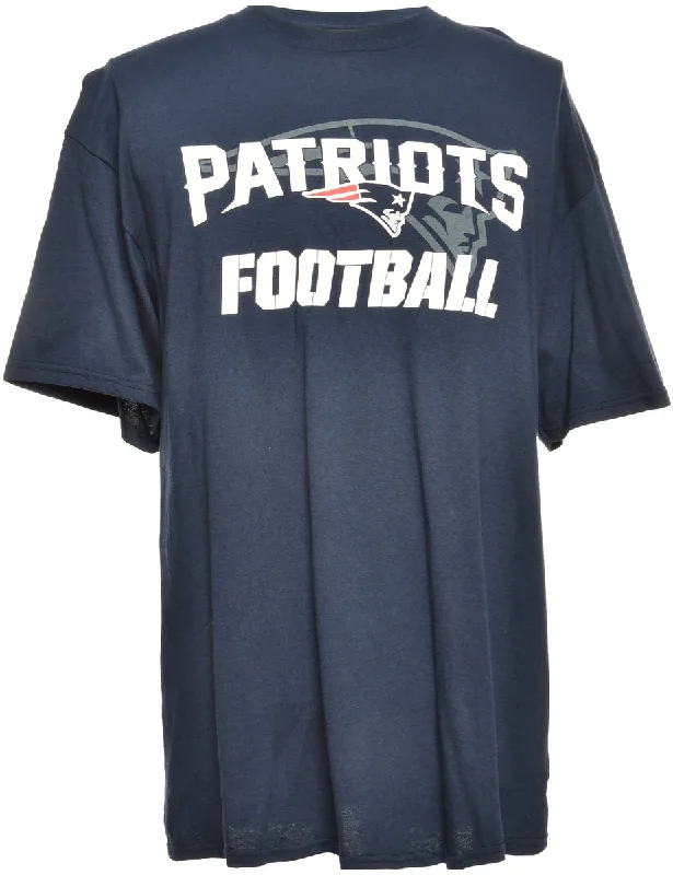 Party Wear NFL Patriots Navy Sports T-shirt - L