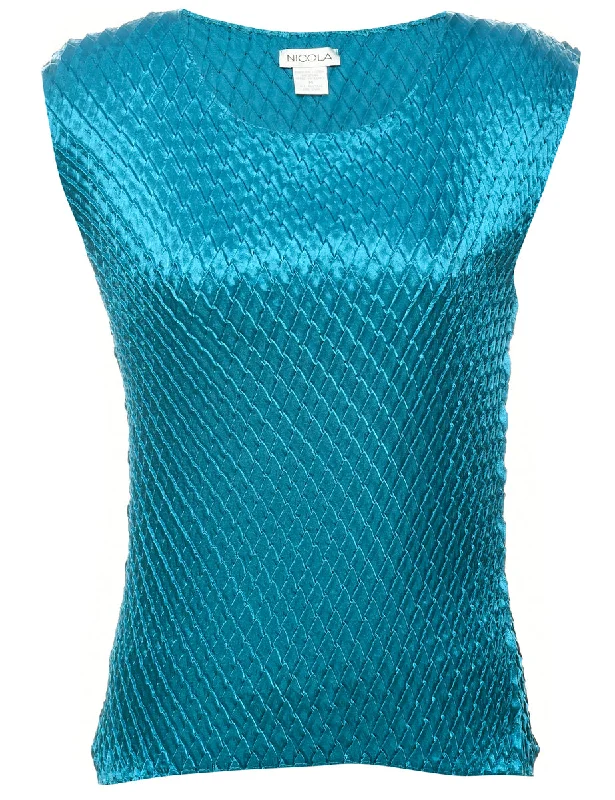 High-end Fabrics Nicola Smocked Evening Top - M