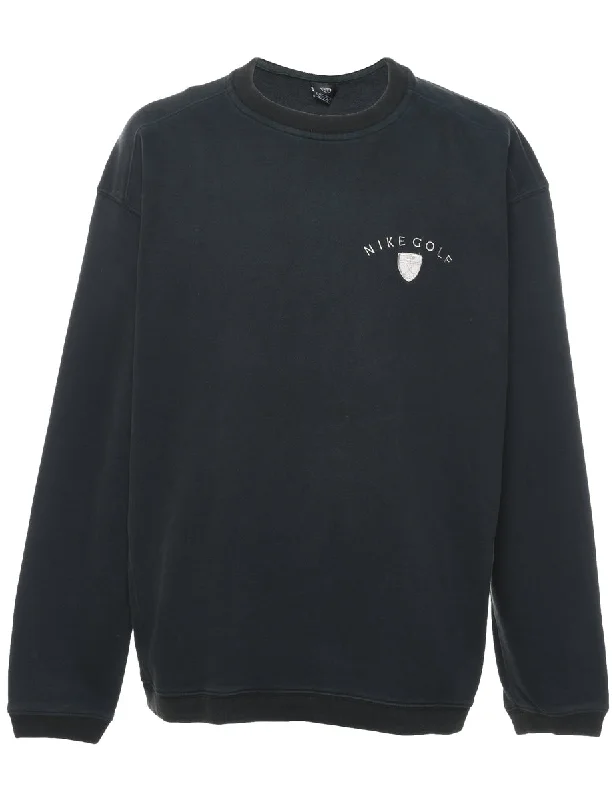Cute Style Nike Black Plain Sweatshirt - XL